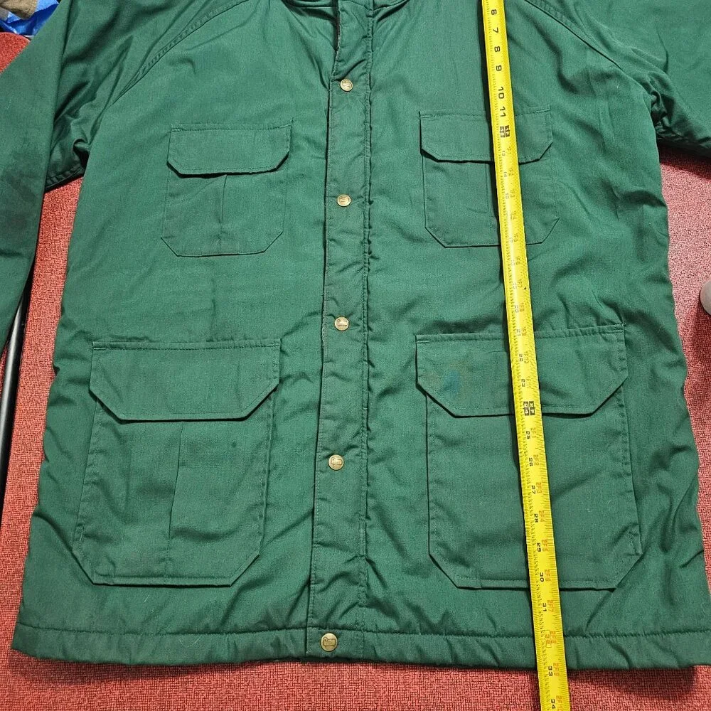 Vintage Woolrich Wool Lined Field Jacket L Green Plaid Lining Work Barn‎ Coat